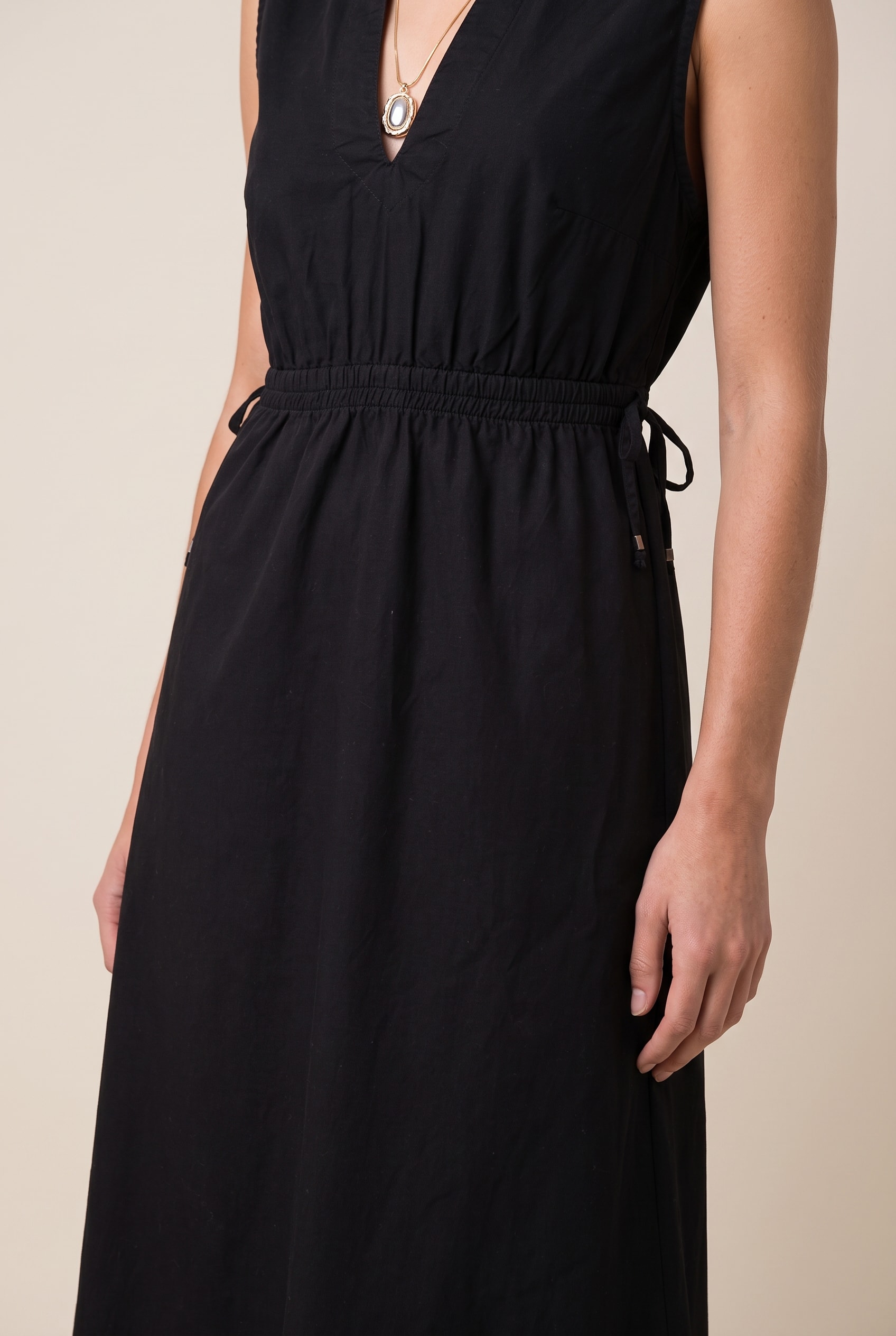 Vestido Sarja Polo Preto