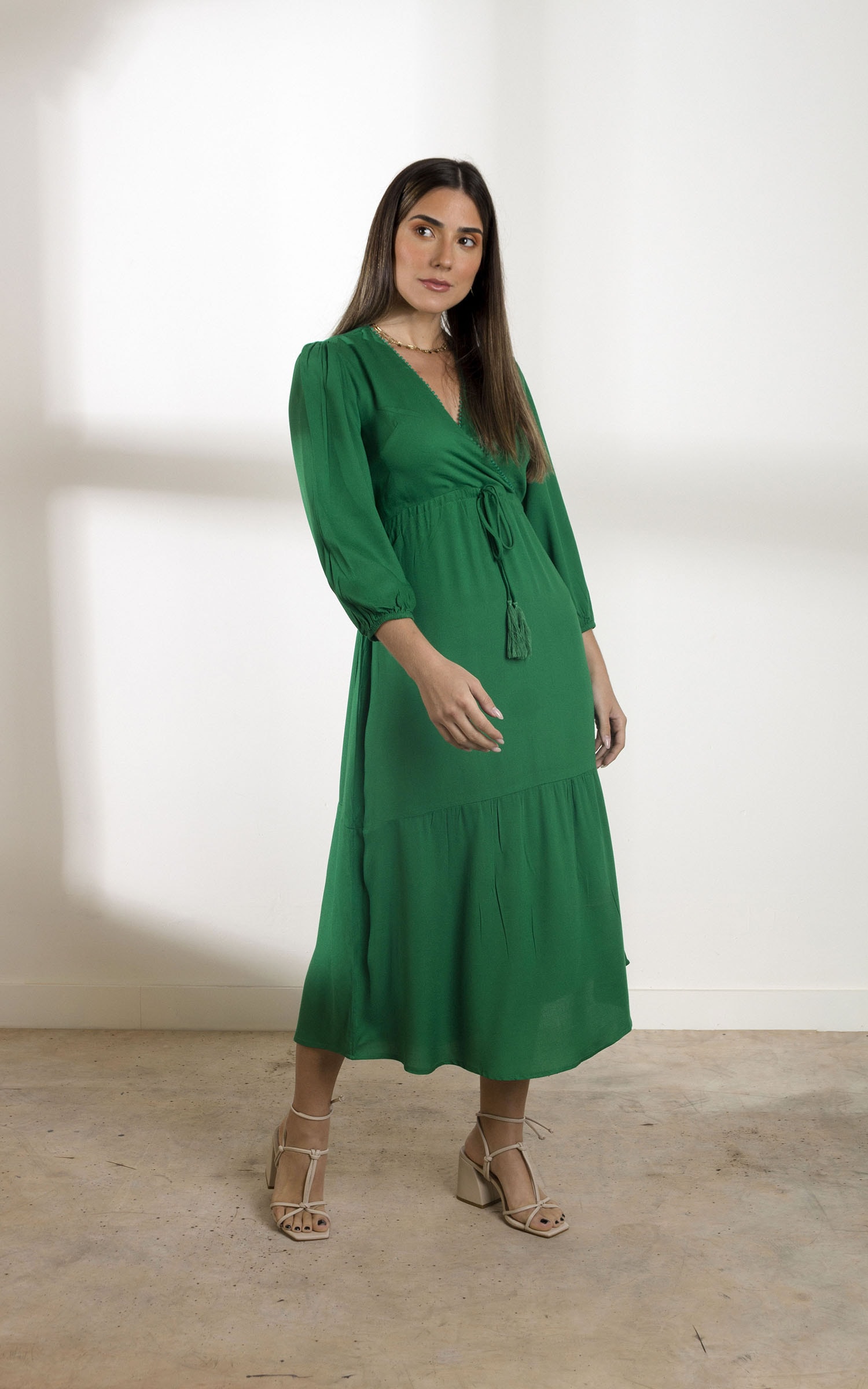 Vestido Tassel Verde