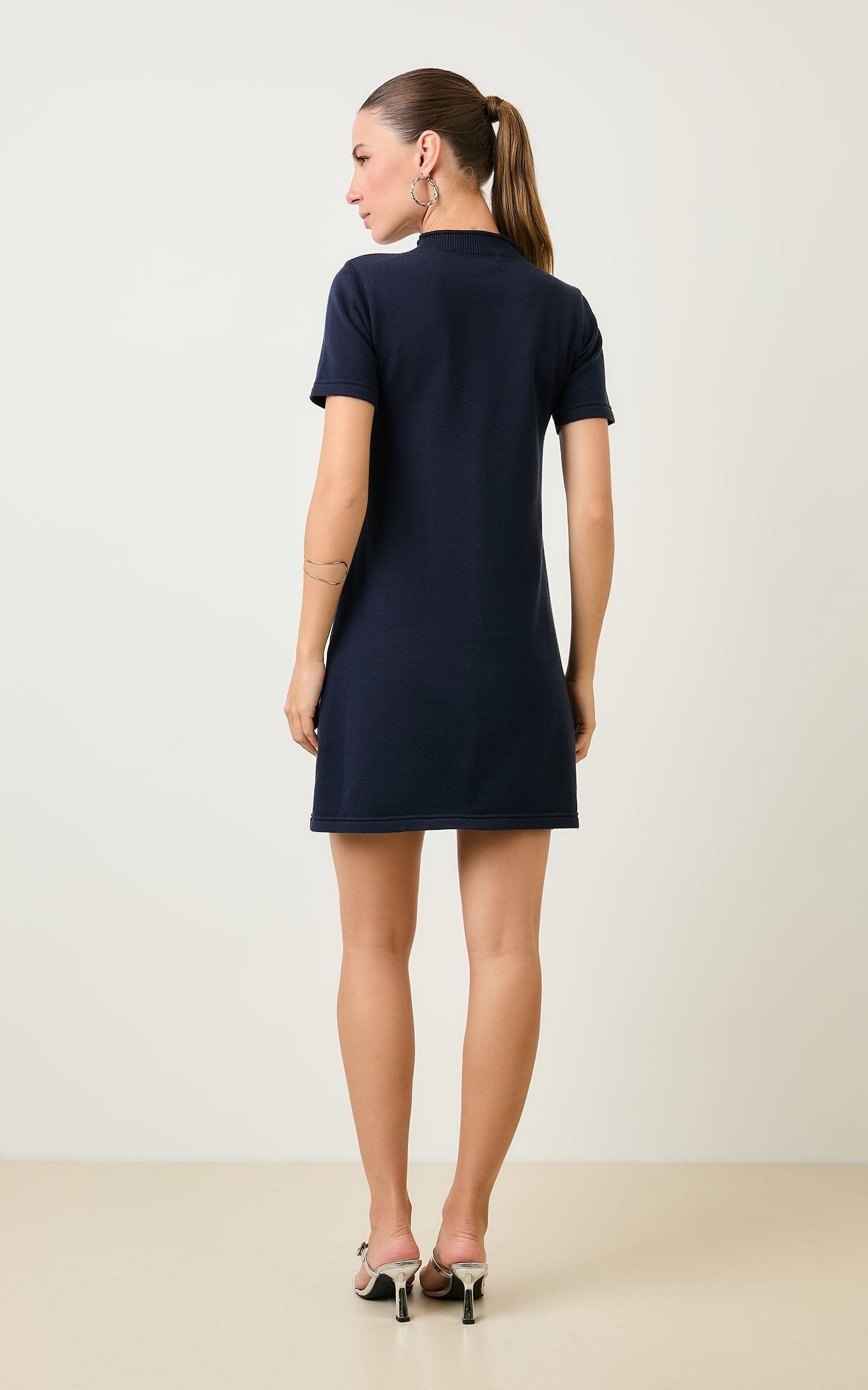Vestido Tricot Curto Marinho