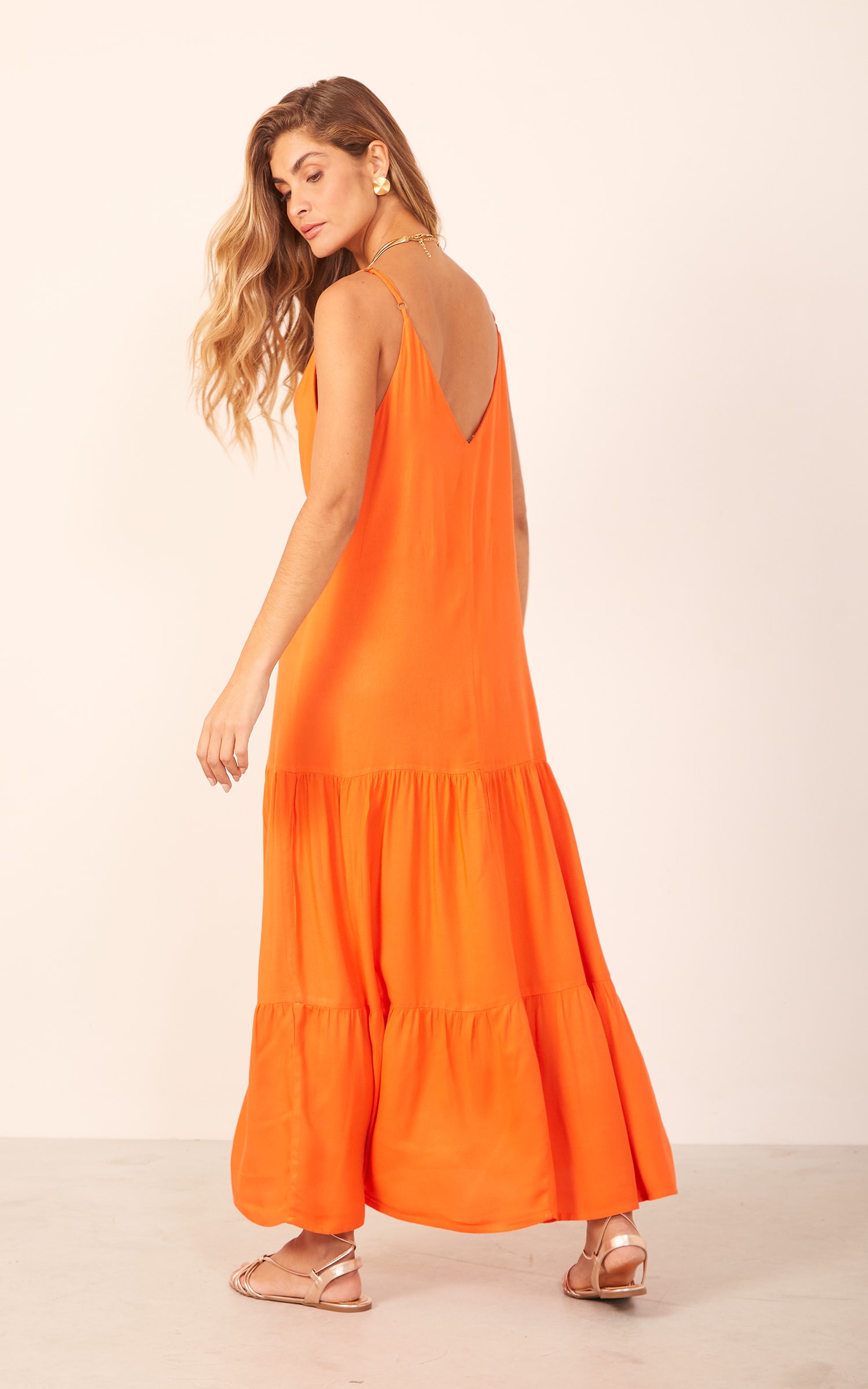 Vestido Viver Amplo Coral