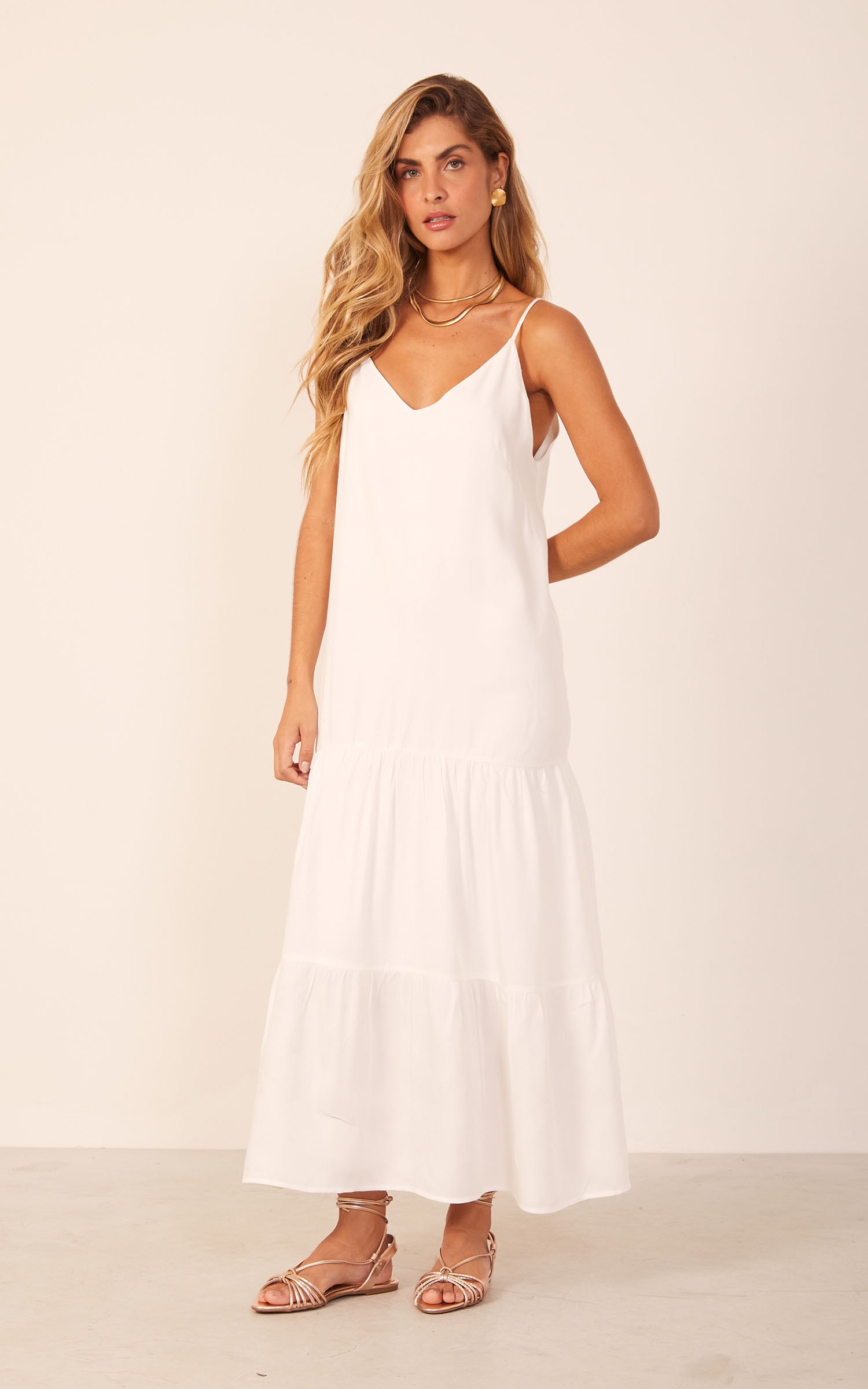 Vestido Viver Amplo Off White