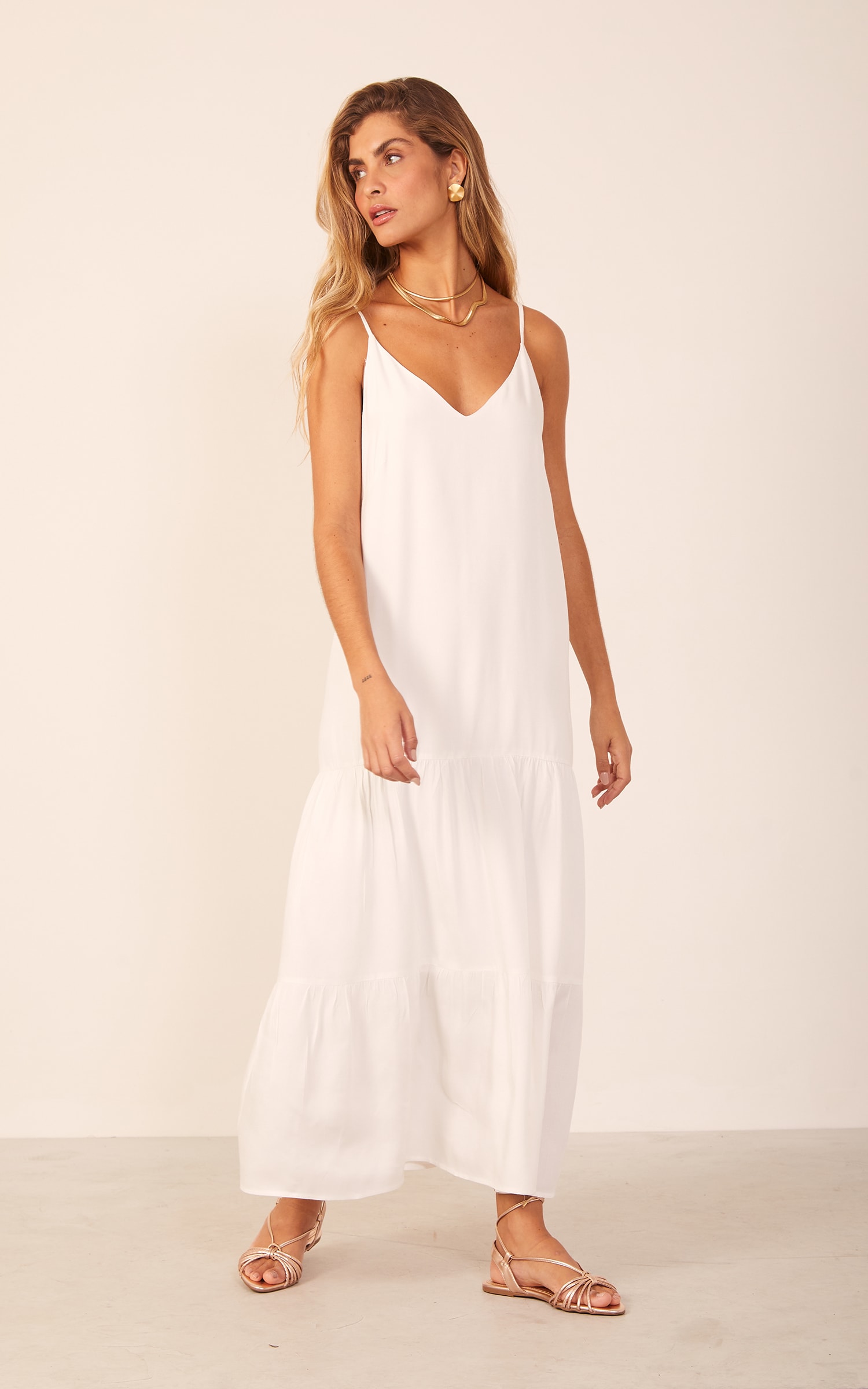 Vestido Viver Amplo Off White